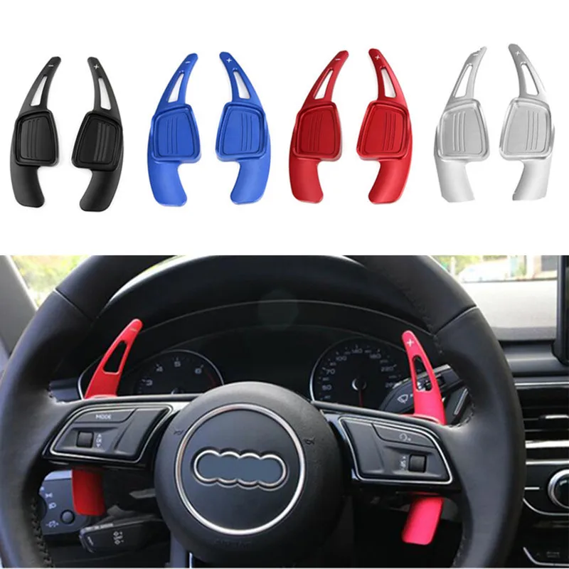 

2pcs/lot Car Sports Steering Wheel Shift Paddle Shifter For Audi A3 / S3 facelift A5 S5 2017 A4 A4L A6 B9 Q7 2016-2017 TT TTS