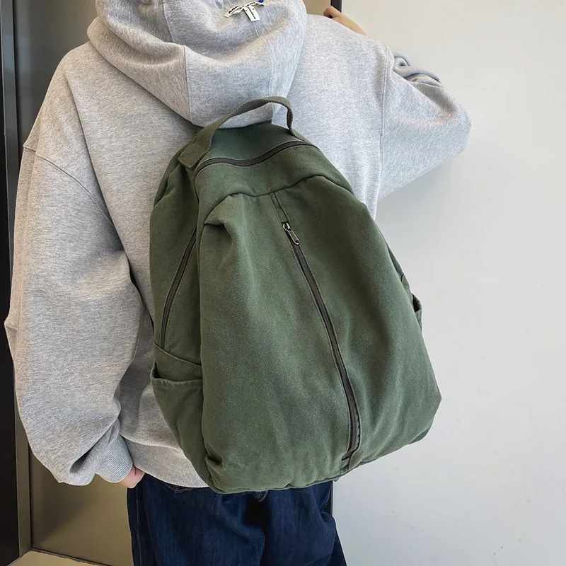 

2022 Mochilas Canvas Women Backpack Unisex Causal Travel Laptop Bags Student Schoolbag College Bookbag Outdoor Sport Rucksack