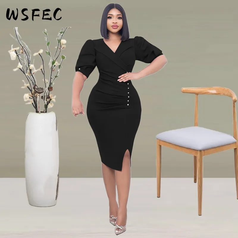 

Женское платье-карандаш с коротким рукавом, в африканском стиле