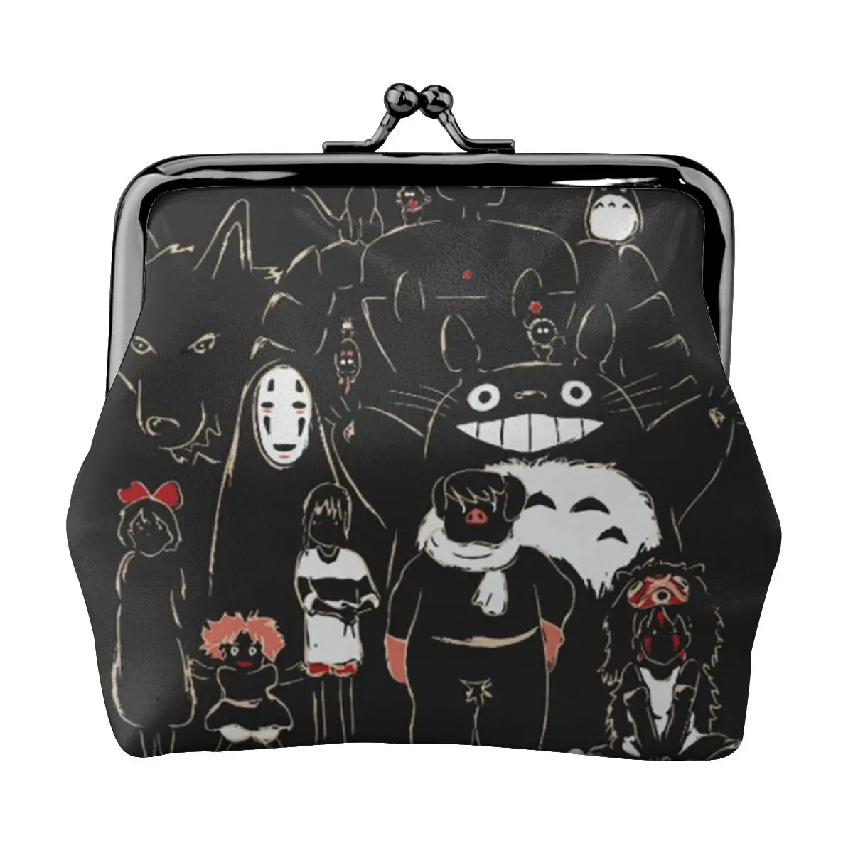 

Japanese Anime Totoro Thermal Leather Coin Purse Small Kiss-Lock Change Pouch Clasp Closure Buckle Wallet