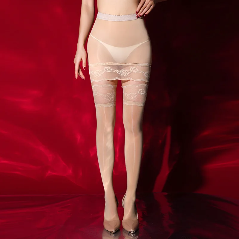 Женский облегающий костюм с юбкой соблазнительный кружевной Блестящий