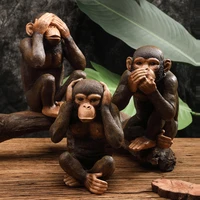 resin monkey statue creative office desk decoration living room table decoration accessories