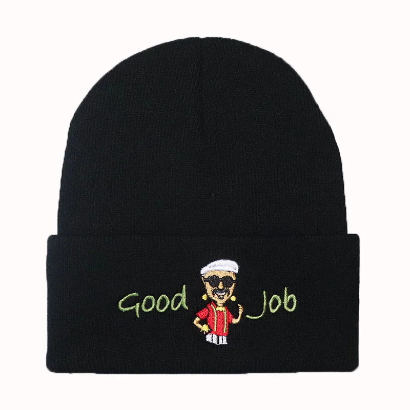 

Popular Good Job Games Cartoon Characters Embroidered Knitted Hat Warm Cover Hip Hop Hat Wool Hat น่ารัก หมวกถัก