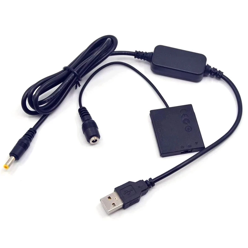 

NB-11L NB11L Dummy Battery 5 V USB Cable Adapter + DR-90 DC Coupler For Canon IXUS125HS 240HS A2400 A3400 A4000 Cameras