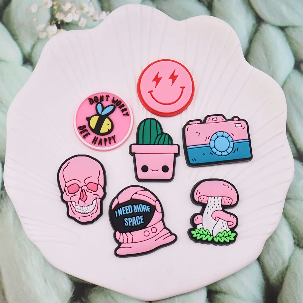 1PCS PVC Fridge Magnetic Sticker Cactus Camera Mushroom Bee Skull Refrigerator Magnets Photo Wall Souvenir Gifts Stationery Toy