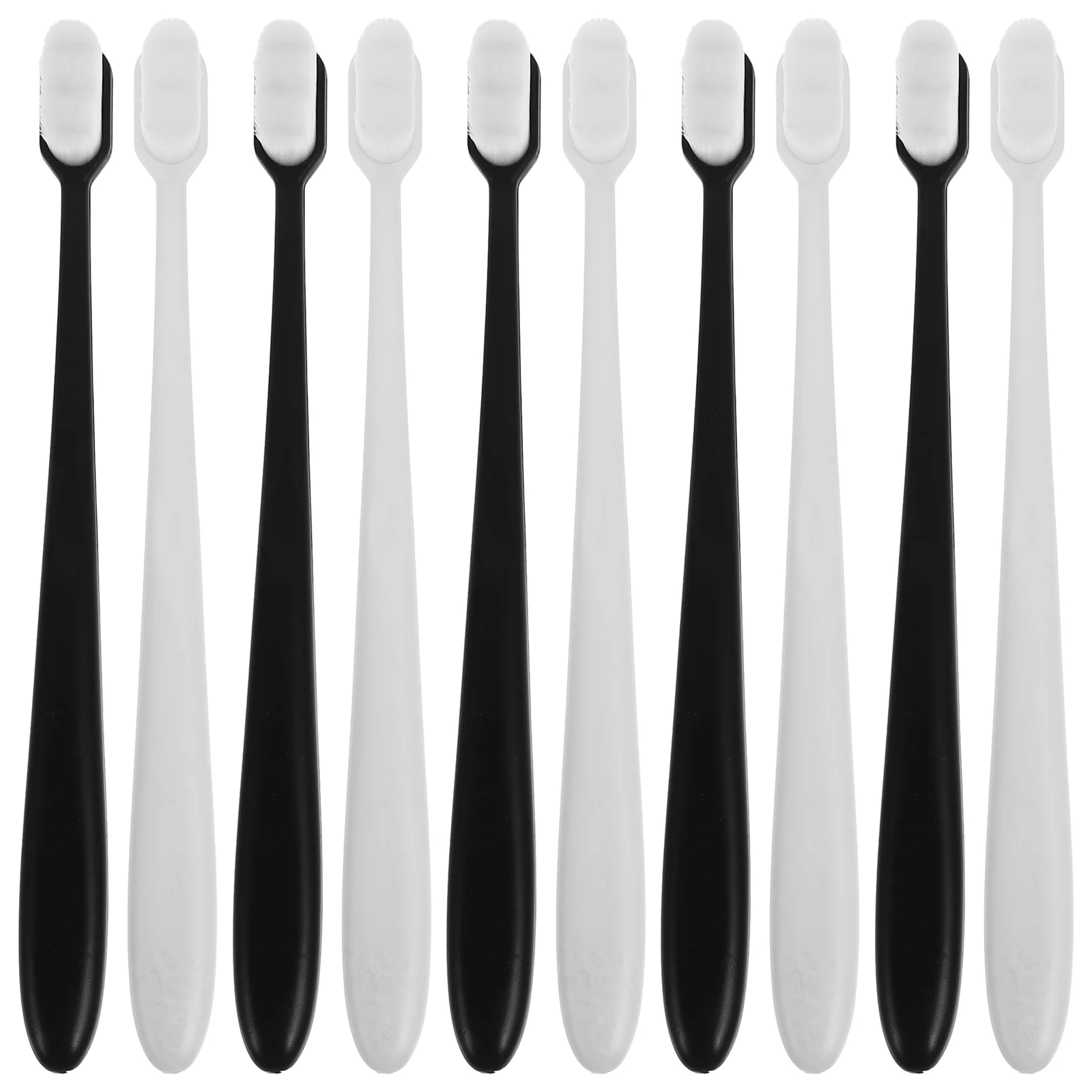 

10 Pcs Teeth Supply Hand Tools Portable Convenient Toothbrushes Cleaner Fiber Abs Woman Miss