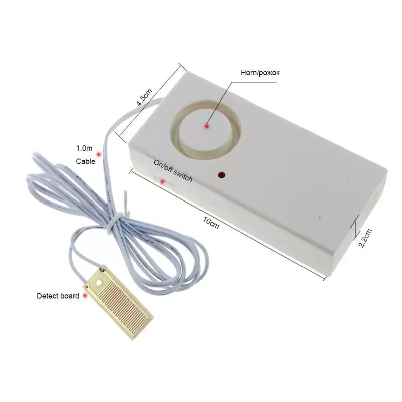 

130dB Water Leakage Alarm Detector Water Alarm Leak Sensor Detection Flood Alert Overflow Home Security Alarm System