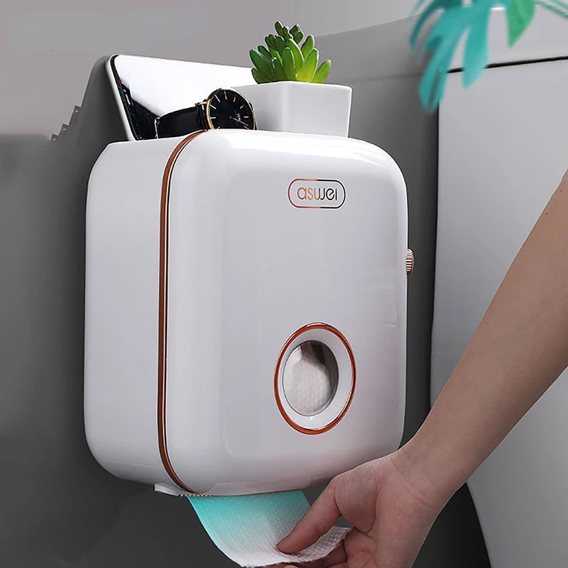 

Настенная коробка для салфеток, стойка для уборной, держатель для бумаги, полка-дозатор рулонов, водонепроницаемые товары для туалета и ван...