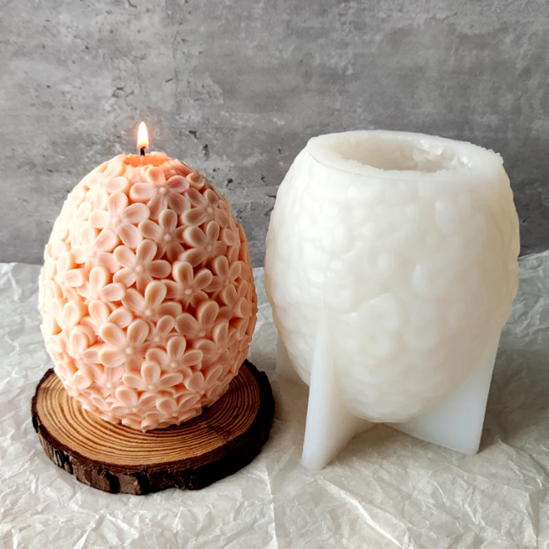 Большая силиконовая форма для свечей 14 см сделай сам цветочного яйца шарика