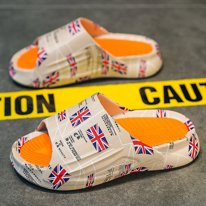 

Летние мужские тапочки высокого качества, утолщенные стельки, массажная подошва, Нескользящие домашние Тапочки для ванной, уличная пляжная обувь