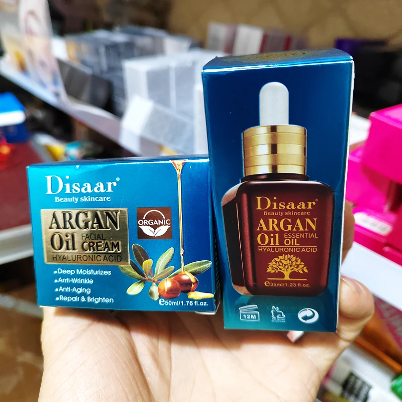

Facial Skin Care Set Argan Oil Face Serum Anti Wrinkle Anti Aging Nourishing Serum Collagen Whitening Cream