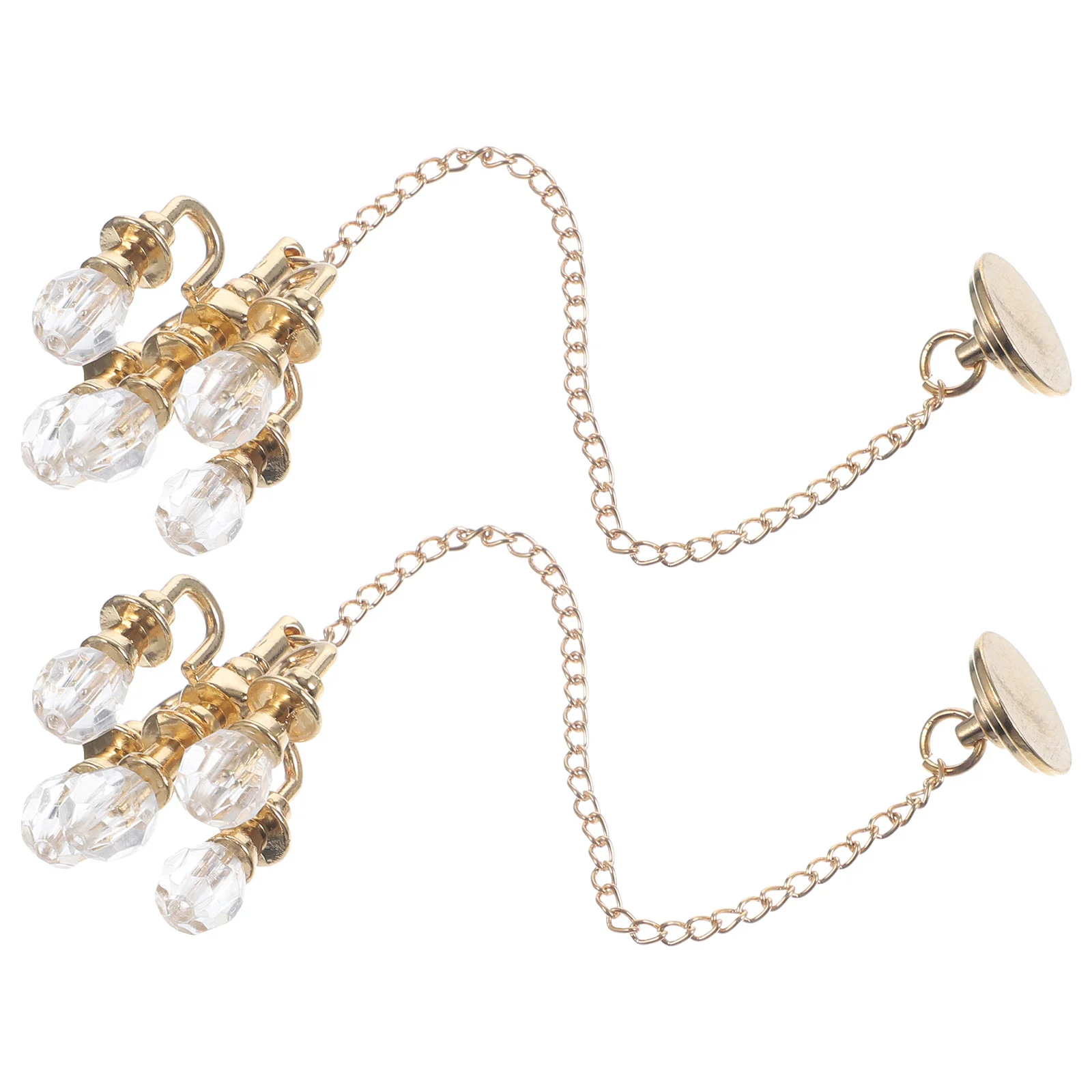 

2pcs Miniature Hanging Crystal Lamp Miniature Ceiling Pendant Light House Prop