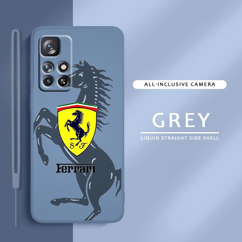 

Ferrari Cool For Redmi K60 K50 K40 K30 K20 10C X 9C T AT A 8A 7A Gaming Pro Plus Liquid Rope Phone Case