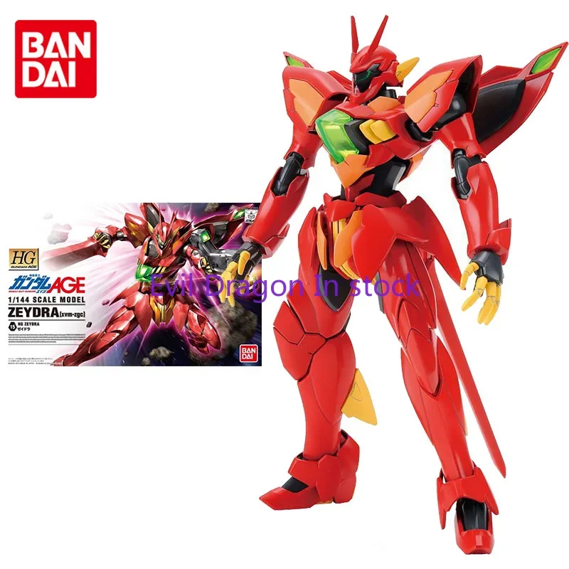Bandai Gundam Model Kit Аниме Фигурка HG AGE-15 Zeydra XVM-ZGC Подлинная модель Gunpla Игрушки для детей