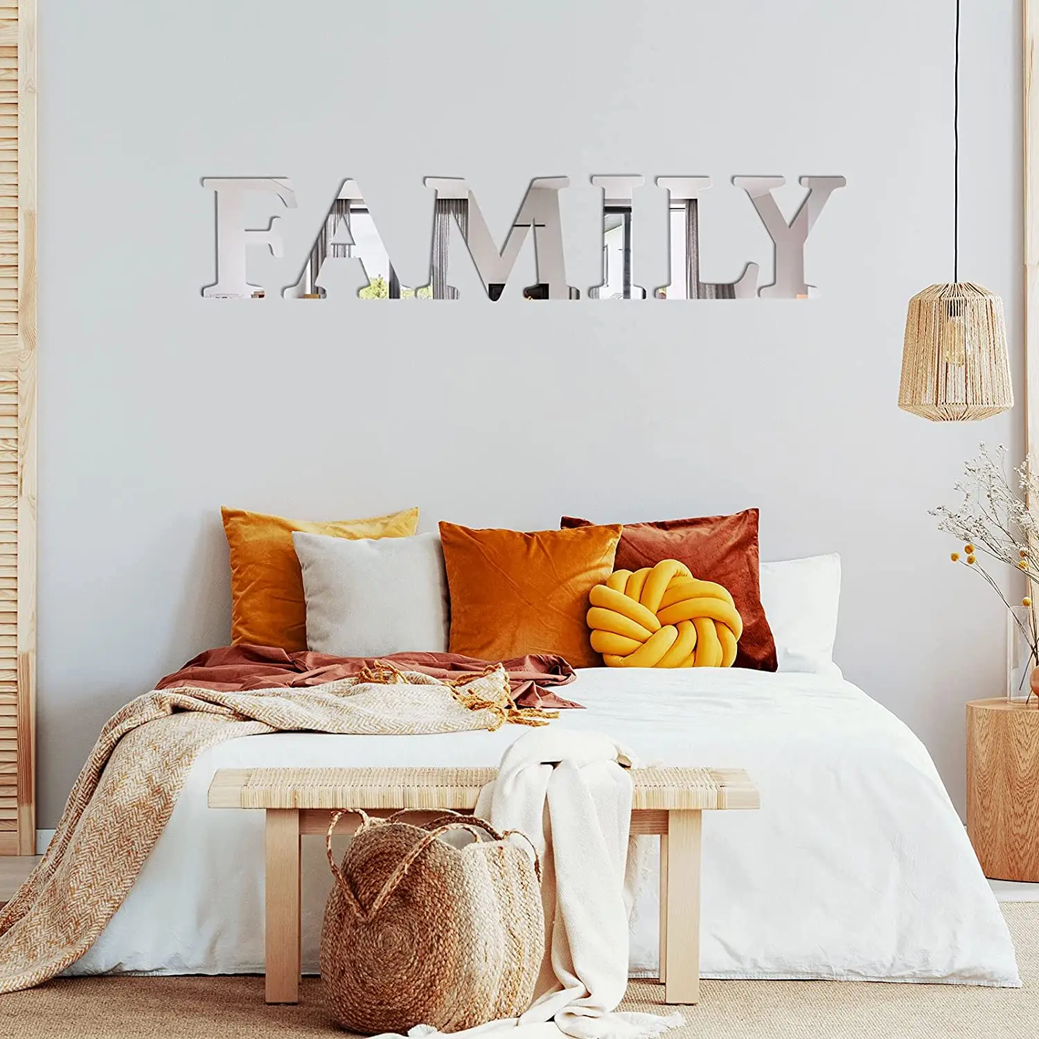 

2022 New Wall Sticker Vintage Room Decor Letters Family Wardrobe Decor DIY Creative Modern Background Wall Decoration