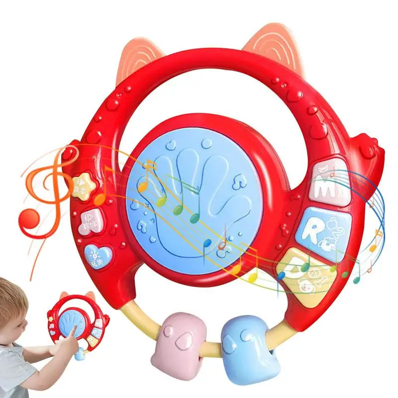

Детская игрушка, ручной барабан Монтессори, игрушки для детей, Музыкальный настольный барабан, сенсорная игрушка, детские инструменты со звуком и звездами, игрушечный барабан