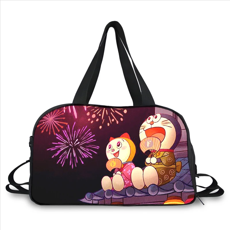 Doraemon Manga Anime 3D printing fashion trend portable large capacity multi-function messenger bag travel bag