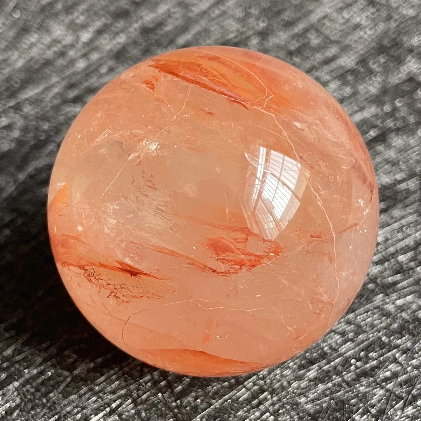 170 г натуральный камень прозрачный кварц хрустальный шар Радужная Сфера