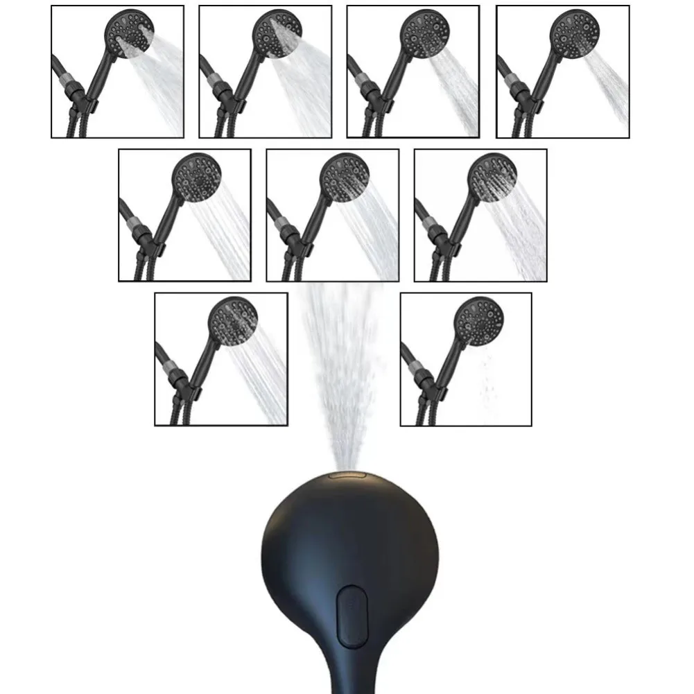 

Shower Hose Handheld Shower Head Multifunctional Hand Shower Shower Head Spray 10-Spray Functions Adjustable High Pressure