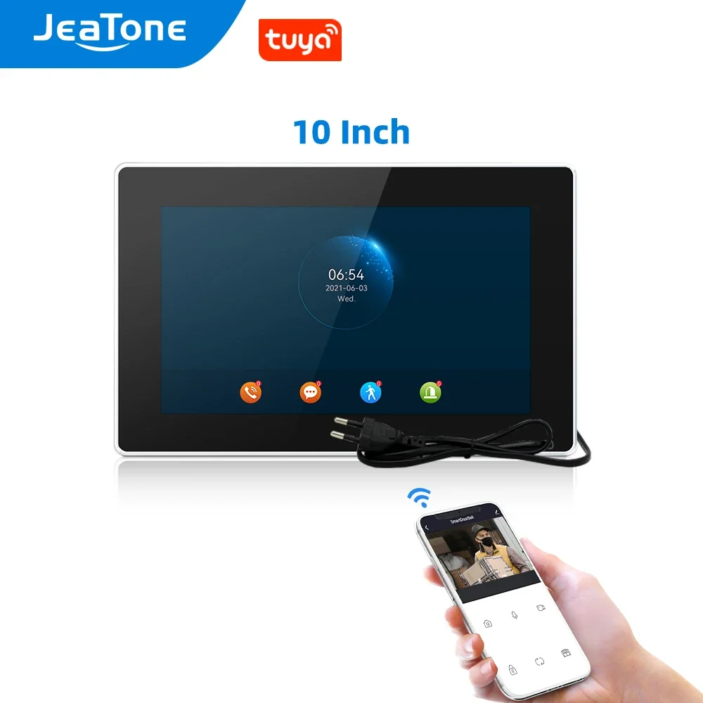 

Jeatone Wi-Fi видеодомофон 2 шт. 10 дюймов