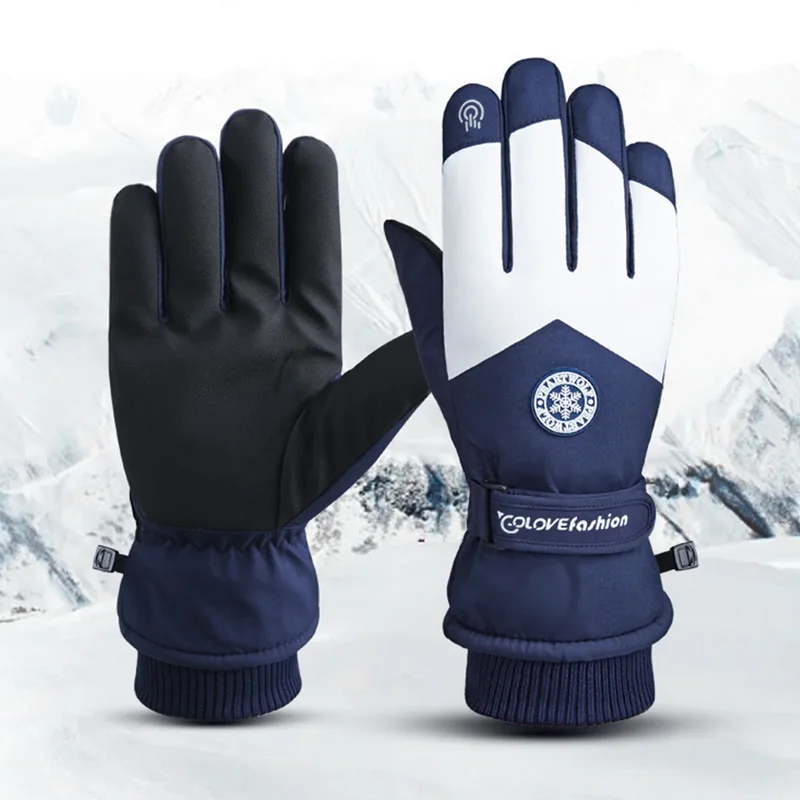 

Warm Gloves Skiing Waterproof Touch Gloves Thinsulate Warm Touchscreen Cold Weather Winter Mittens Snowmobile Gloves Men Women