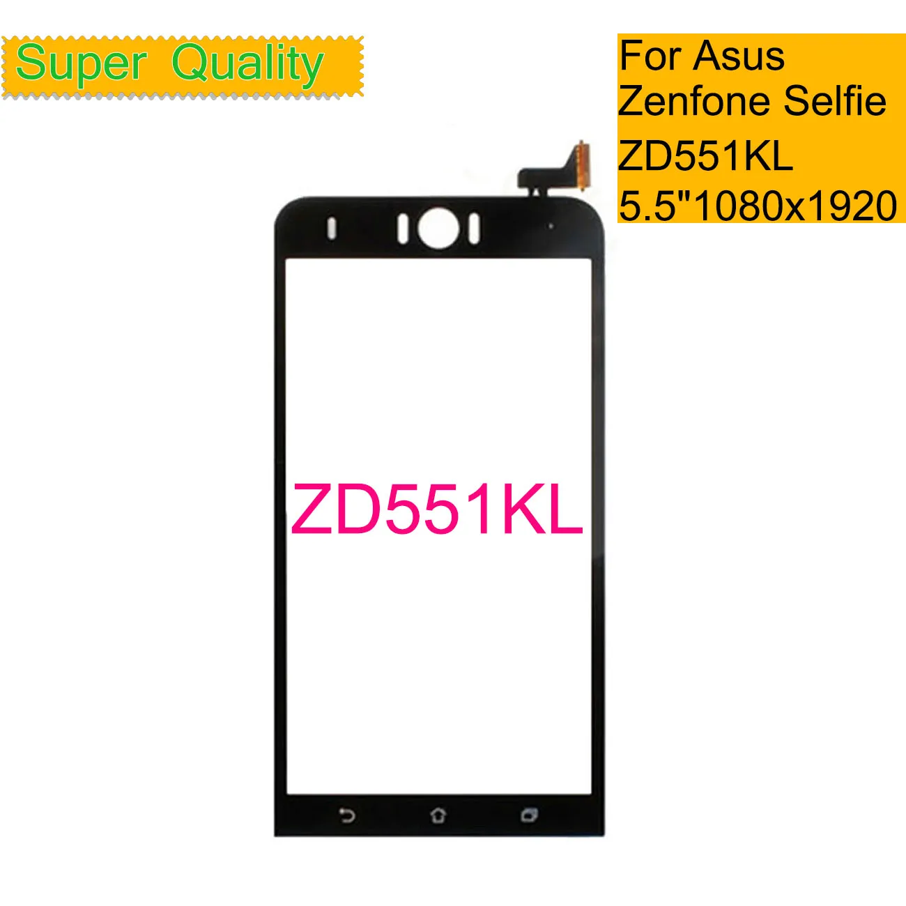 10 шт./лот для Asus Zenfone Selfie ZD551KL Z00UD сенсорный экран дигитайзер панель Датчик переднее внешнее стекло замена 10 шт./лот для Asus Zenfone Selfie ZD551KL Z00UD сенсорный экран дигитайзер панель Датчик переднее внешнее стекло замена