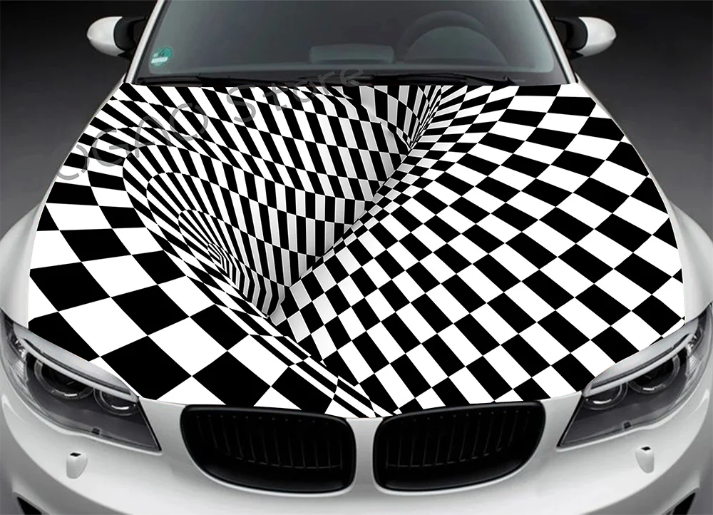 

Car Hood Wrap Decal, Abstract Swirl, Spiral Pattern, Vinyl Sticker, Graphic Decal, Truck Decal, Truck Graphic, Bonnet Decal
