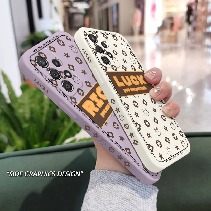 

Lucky Blessing Case For Samsung A73 A53 A33 A23 A13 A03S A03 Core A52 A52S A51 A72 A71 A32 A31 A22 A21S A12 A02S A02 4G 5G Cover