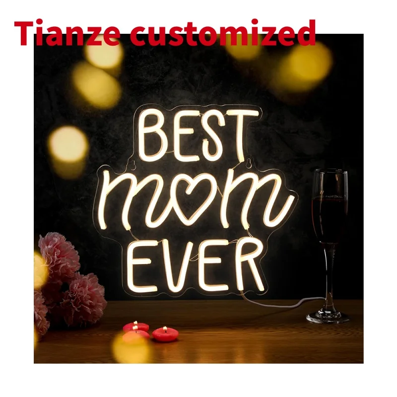 (Под заказ) неоновый знак Winbo на заказ счастливая День матери ночь фотография