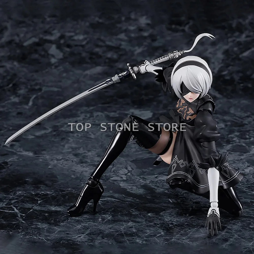 Фото Figma # Фигурка Yorha 2B (643) из ПВХ, подвижная коллекционная модель, игрушка-кукла, настольное украшение, аниме-фигурка Yorha 2B, праздничный подарок №3