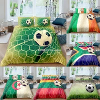 3d bedding set football print duvet cover set lifelike bedclothes with pillowcase bed set home textiles