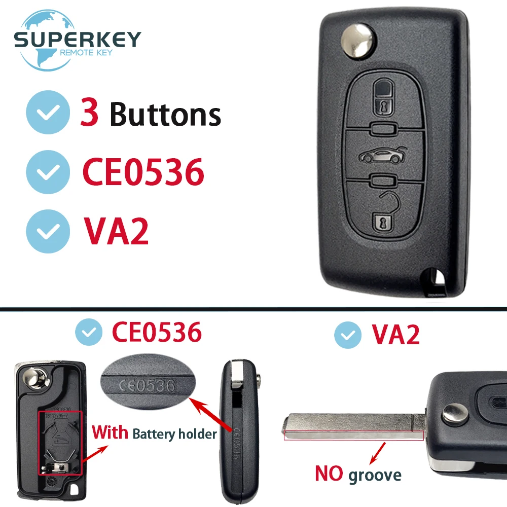 

Для Peugeot 207 307 308 407 607 807 для Citroen C2 C3 C4 C5 C6 Xsara Berlingo флип-чехол для дистанционного ключа автомобиля HU83 VA2