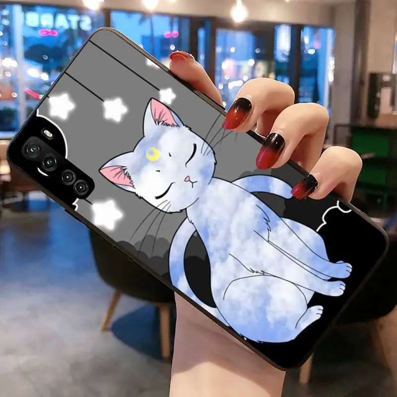 Чехол с котом Сейлор Мун для телефона Huawei P20 P30 P40 lite E Pro Mate 40 30 20 P Smart 2020 |