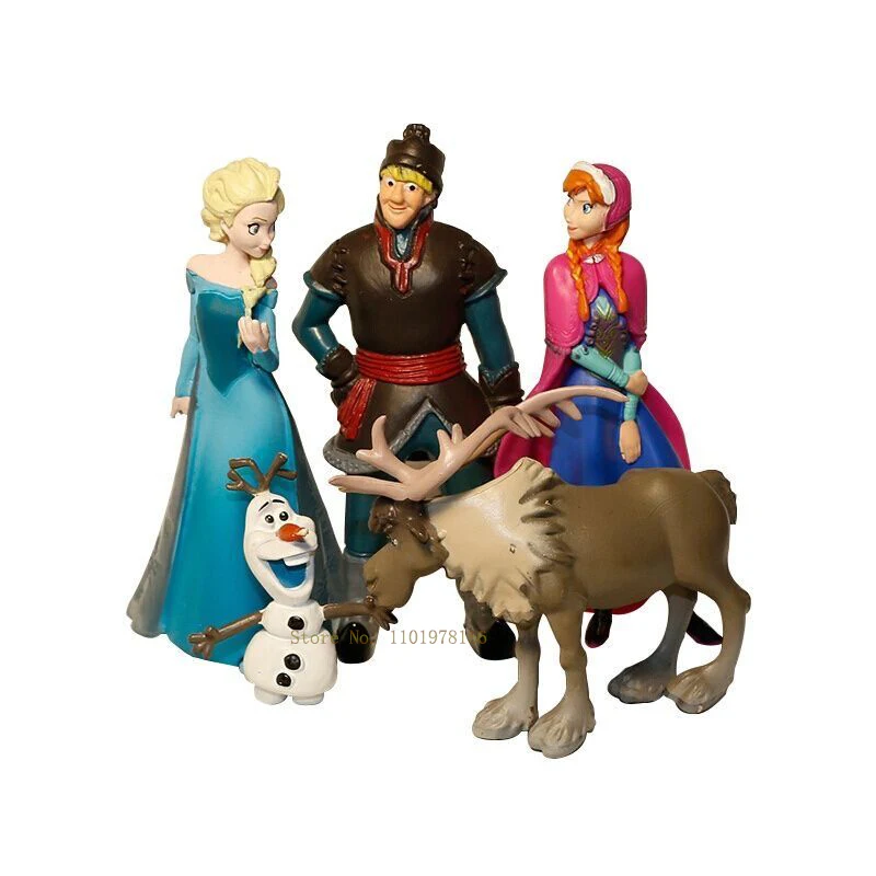 

Экшн-фигурки Disney «Холодное сердце», 5 шт., 5-10 см, принцесса, Анна, Эльза, Кристоф, Свен, Олаф, ПВХ, модели игрушек, куклы, коллекция, лучший подарок для детей
