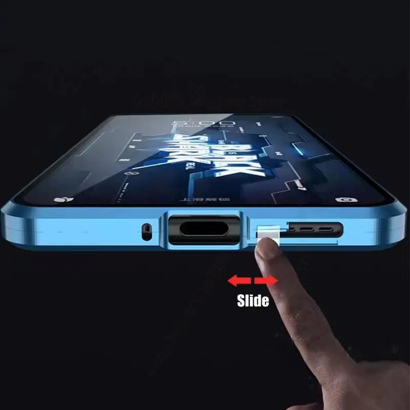 For Black Shark 5 Pro Magnetic Adsorption Tempered Glass Case For Black Shark 4 5 Pro 360 Double Sided Film Protector Flip Cover
