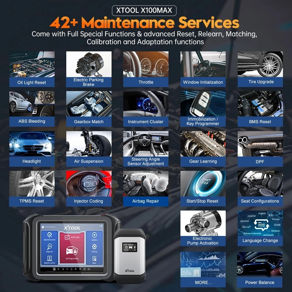 XTOOL X100 MAX 2-х клавишный программатор с KC501 для BENZ/BMW/VW потерянный полный системный