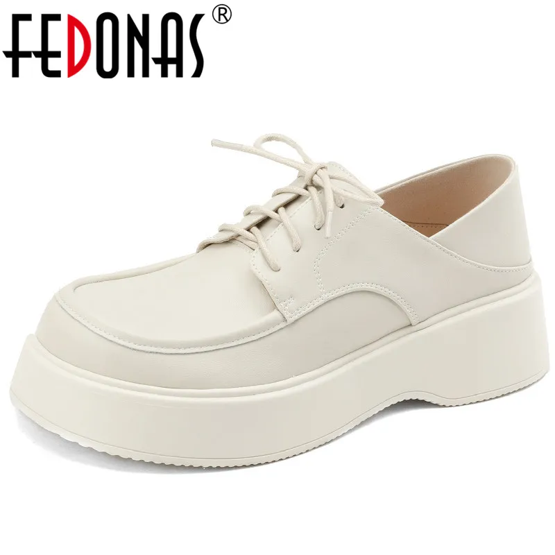 

FEDONAS/качественные женские туфли-лодочки из натуральной кожи; Коллекция 2023 года; Сезон весна-осень; Повседневная рабочая обувь на танкетке; О...