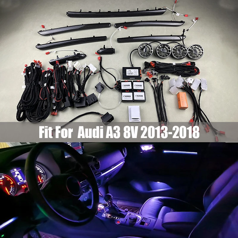 

Door Ambient Light Car LCD Instrument Panel Screen Control with Air Vent 21 Color Ambient Light Fit for Audi A3 8V 2013 - 2018
