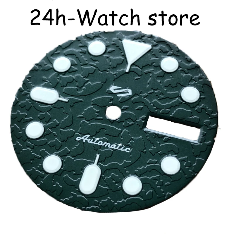 24hours-Watch dial with s logo Automatic  for Mechanical watch diving watch fit nh35 movement and nh35 case enlarge