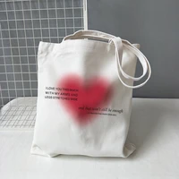 korea ulzzang ins heart harajuku women shoulder bag art gothic school bag y2k anime canvas bag large capacity casual shopper bag