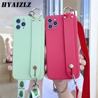 fashion square silicone phone case for iphone 12 mini se 2020 11 pro max xr xs 7 8 plus with wrist strap crossbody lanyard cover