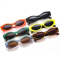 popular fashion polygon cat eye women sunglasses retro colorful oval eyewear shades uv400 men trending sun glasses 2022