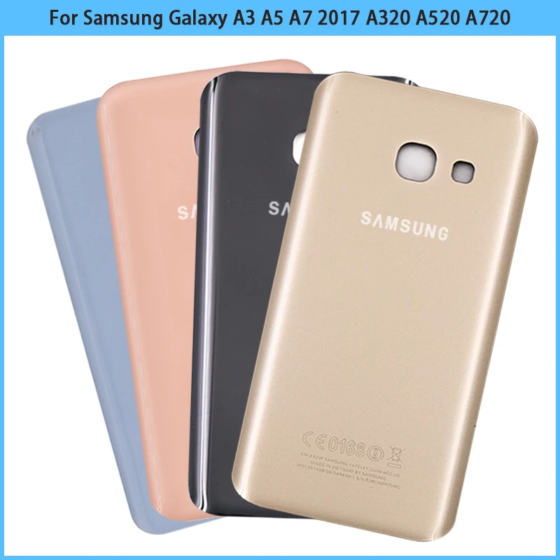 

10PCS For Samsung Galaxy A3 A5 A7 2017 A320 A520 A720 Battery Back Cover Rear Door Glass Panel Housing Case Adhesive Replace
