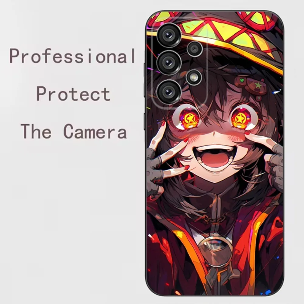 Megumin Anime K-KonoSubaS Phone Case For Samsung Galaxy A13 A21s A22 A31 A32 A52 A53 A71 A80 A91 Soft Black Shell