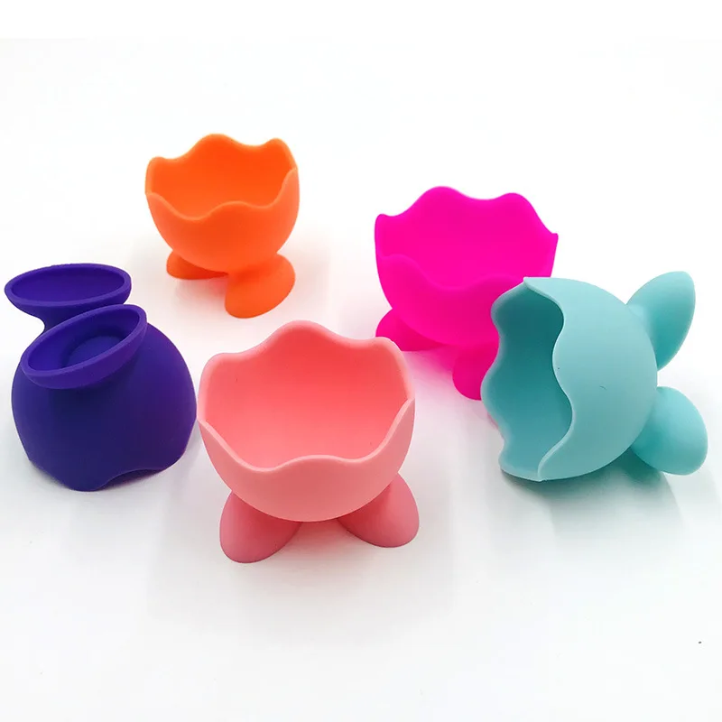 

Silicone Egg Cup Colorful Soft Silicone Egg Cup Boiled Egg Serving Cup Egg Tray Egg Holders Stands Kitchen Tools Gadgets