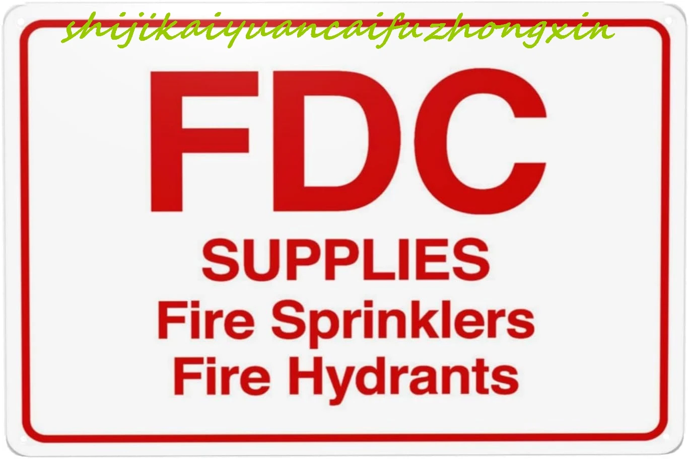 Знак Fdc Supplies металлический предупреждающий знак пожарной безопасности плакат