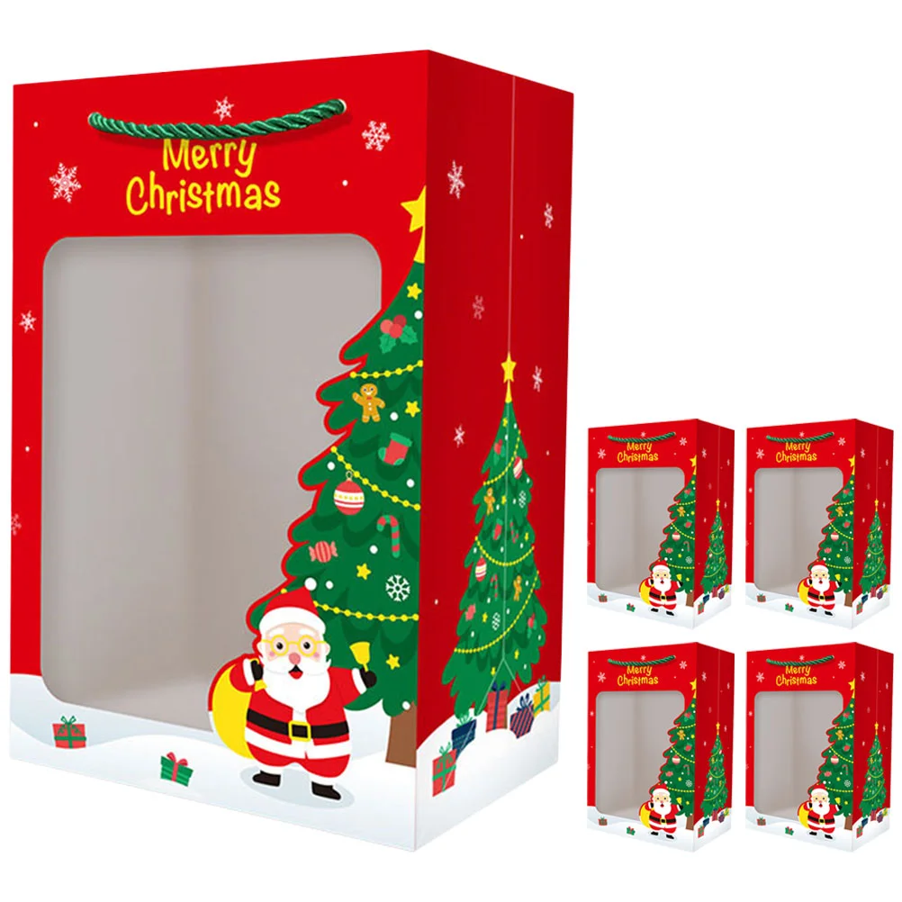 

Baggift Christmas Storage Paper Purple Party Handheld Favortreat Holiday Wrapping Packing Pouch Holders Containers Clear Flower