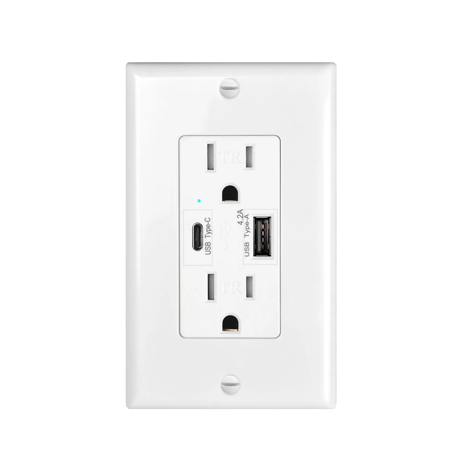 Розетка настенная с 2 USB-портами 4 А Тип C |