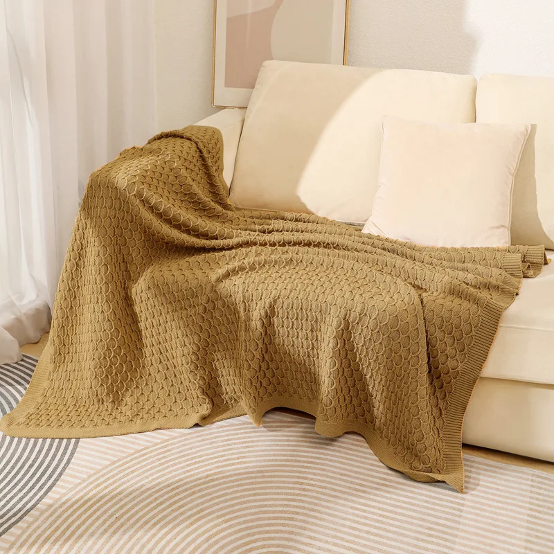 Чехол на диван вязаное одеяло для отдыха с кондиционером шаль маленькое