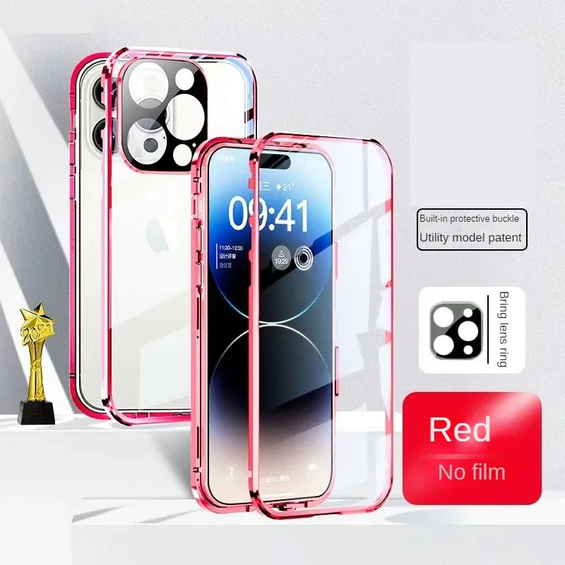 

Новый ультратонкий Магнитный чехол с двойным замком для IPhone 13 12 14 Pro Max Plus